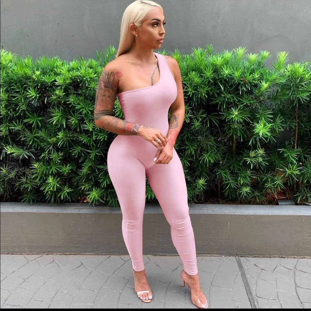 One shoulder jumpsuit